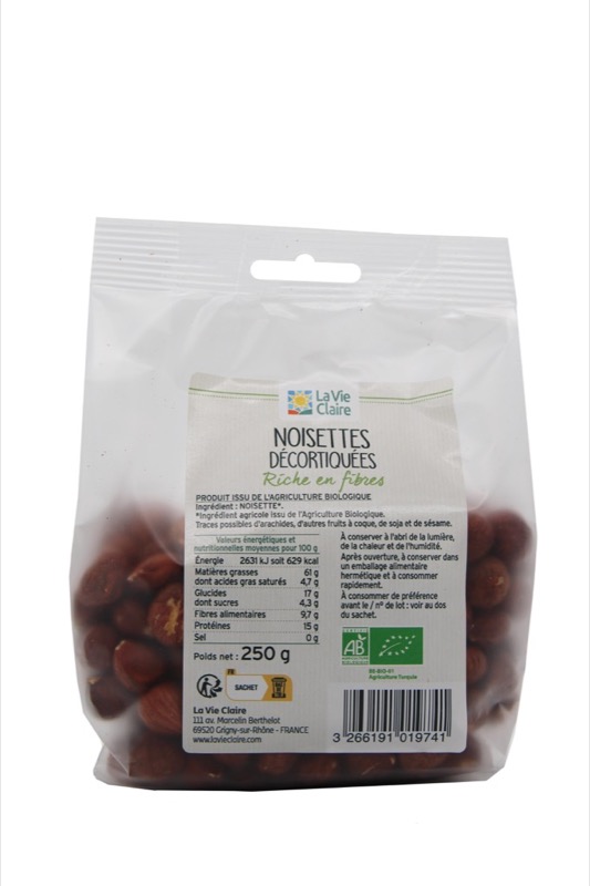 Noisettes Décortiquées 250 g