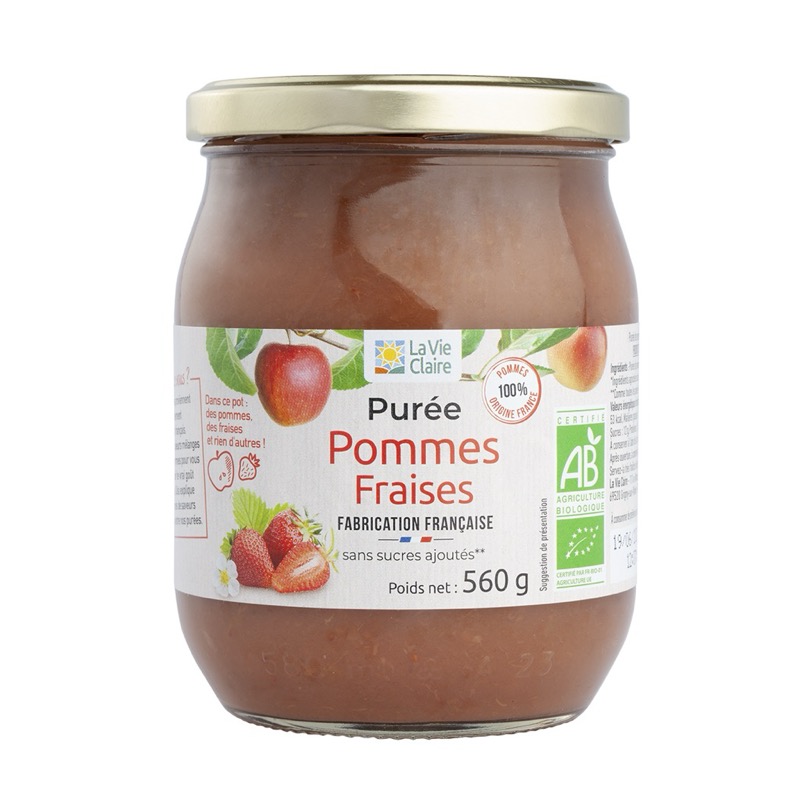 Puree pomme fraise 560g