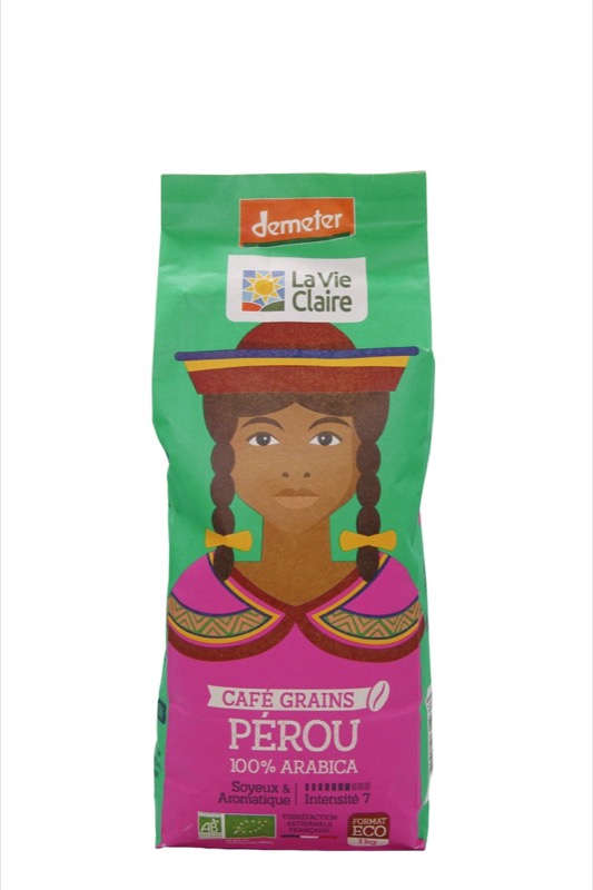 Cafe perou demeter grain 1kg