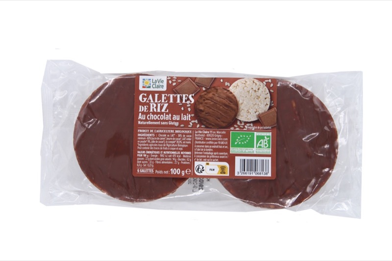 Galettes de riz au chocolat au lait 100g - La Vie Claire