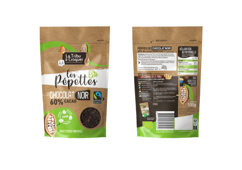 PEPITE NOIR 60% BIO 100GR