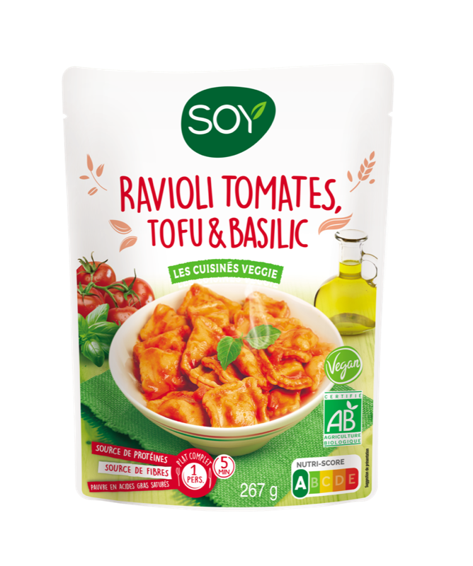 Tofu and Basil Ravioli