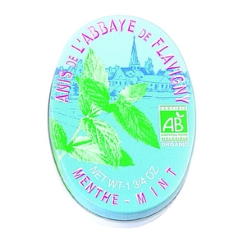 Bonbons menthe boite ovale