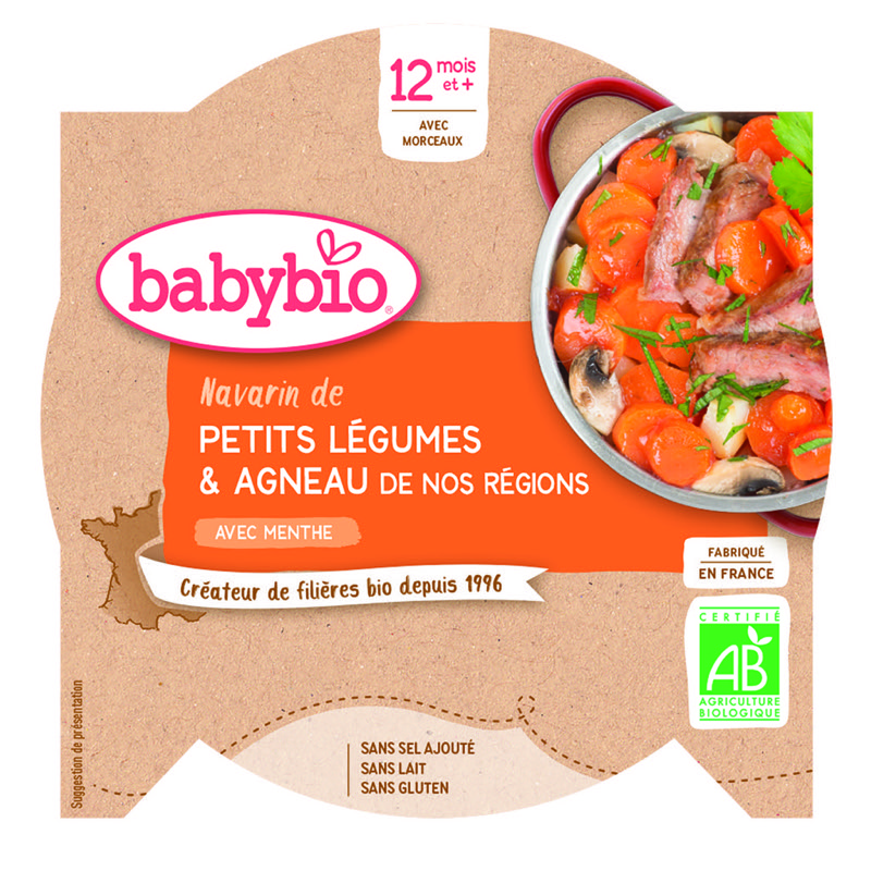 Babybio Assortiment Légumes et Agneau - Des 12 Mois