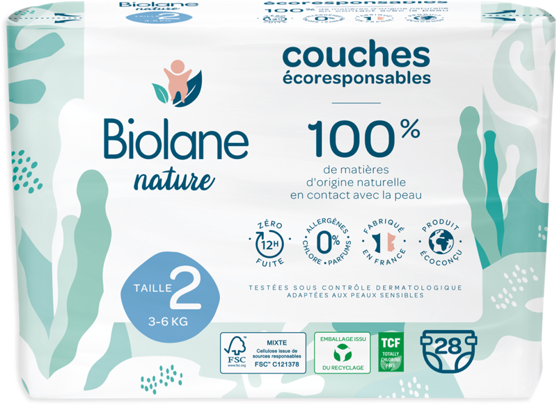 Couches bébé taille 2X28 - Biolane