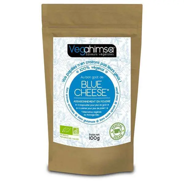 Organic Blue Cheese-Flavored Plant-Based Seasoning, 100g - Vegahimsa 