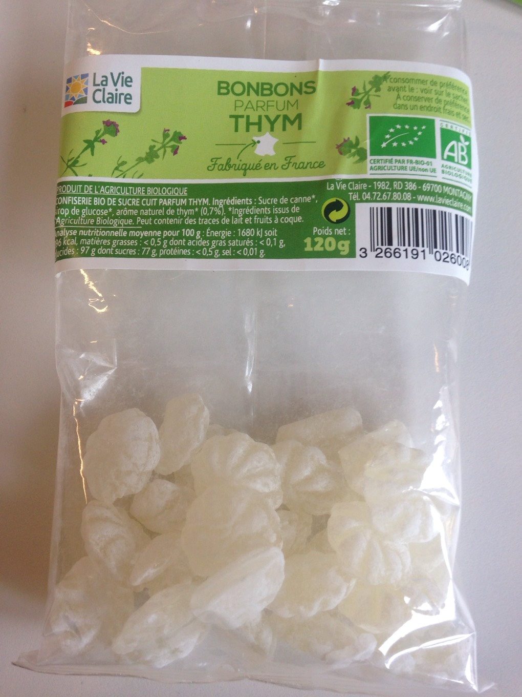 Bonbons au Thym BIO